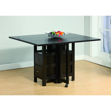Unique Style Dining Table With Drawers, Brown