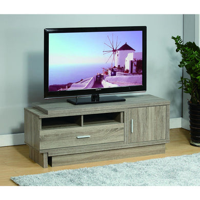 TV Stand With Drawer and Store Cabinet, Gray