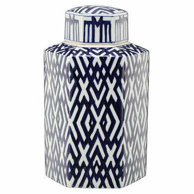 Abstract Hexagon Jar With A Lid