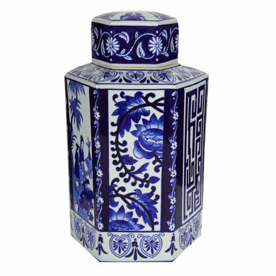 Well- Designed Hexagon Jar with Lid