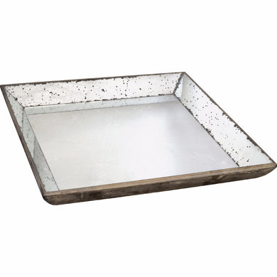 Waverly Mirrored Square Tray, Medium