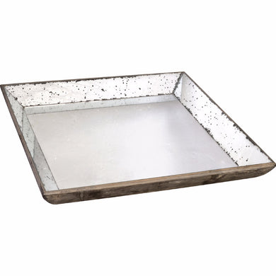 Waverly Mirrored Square Tray, Large