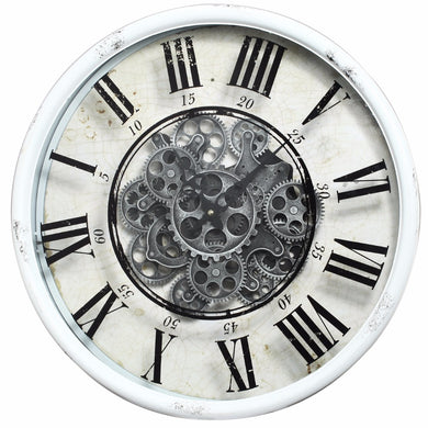 Vintage Vibe Wall Clock, White