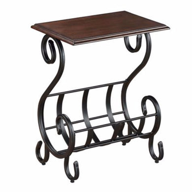 WILLA Chairside Table With Magzine Rack