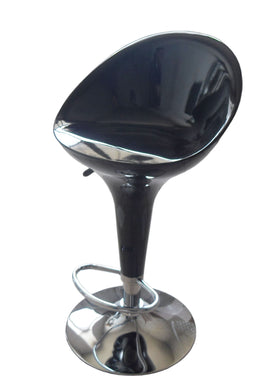Sybill Adjustable Stool With Swivel, Set of 2, Black & Chrome