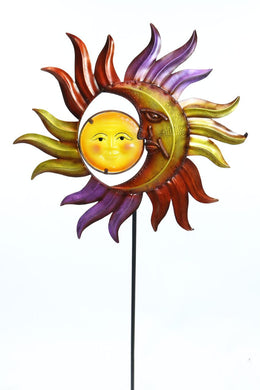 Sun and Moon Garden Stake