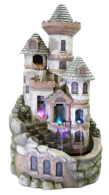 Tower Castle Fountain with LED Lights