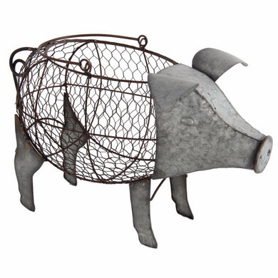 Uniquely Functional Metal Pig Basket
