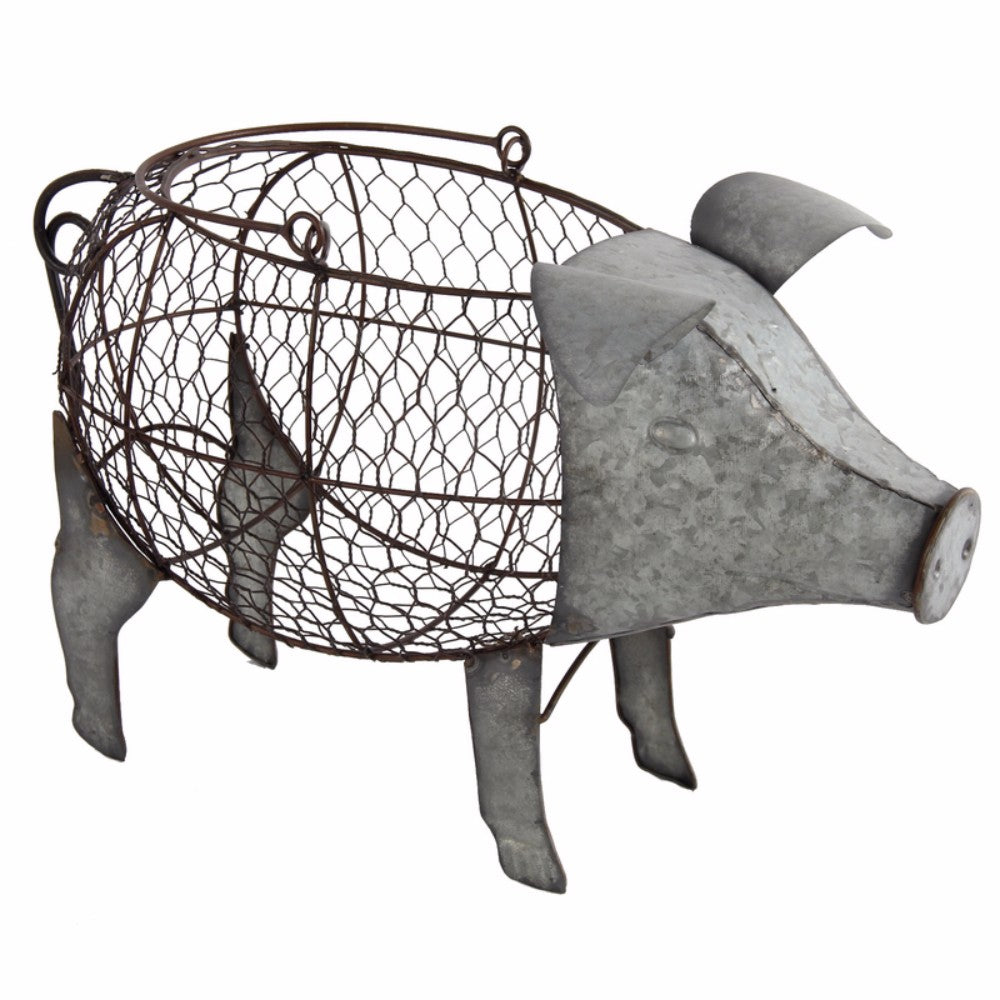 Uniquely Functional Metal Pig Basket