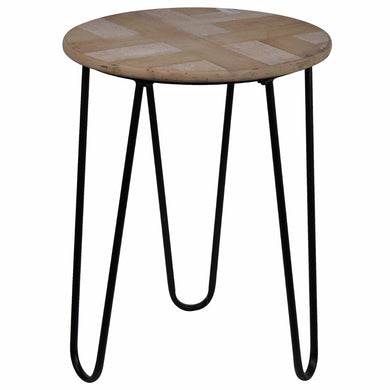 Transitional Prescott Round Side Table