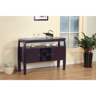 Wooden Contemporary Style Spacious Buffet Table .