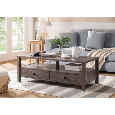 Unique Style Contemporary Coffee Table, Gray