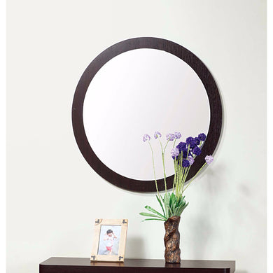 Well Crafted Splendid Entry Mirror With Round Frame.