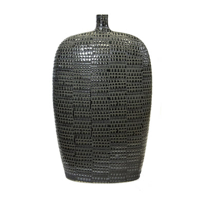 Well-Designed Decorative Ceramic Vase, Gray