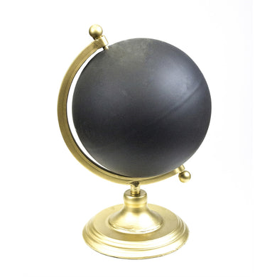 Well-Designed Chalkboard Globe, Black & Gold