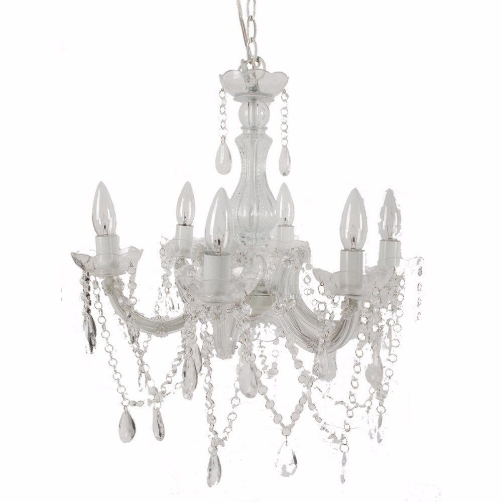 Alluringly Captive Winter Blanche Beaded Chandelier