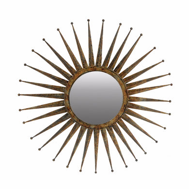Antiquely Styled Golden Mirror