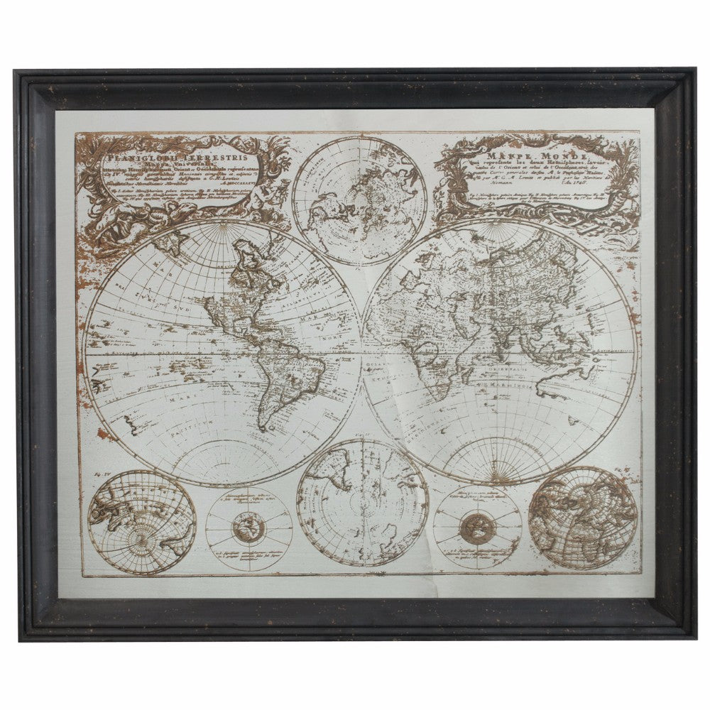 Unique Decorative Cartography Mirror, Medium