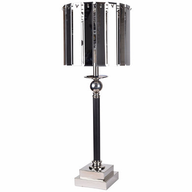 Sumptuous Cabrini Lamp with Smoked Glass Shade
