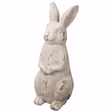 Alluring Magnesia Standing Rabbit Statue, White