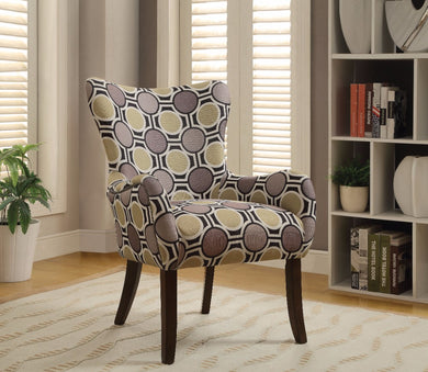 Accent Chair, Modish Fabric Print