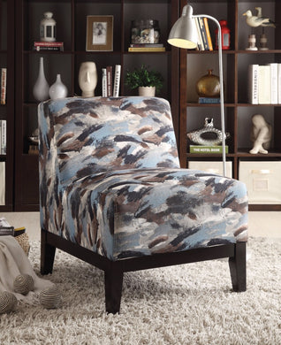 Accent Chair, Multicolor Pattern Fabric