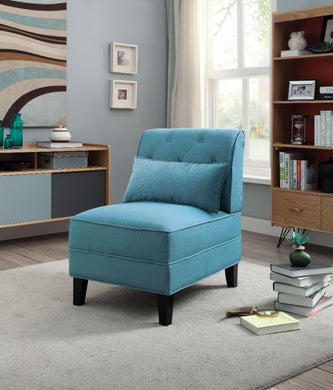 Accent Chair With Pillow, Blue