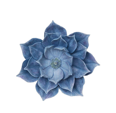 Utterly Fascinating Decorative Resin Lotus Wall Flower Decor, Blue