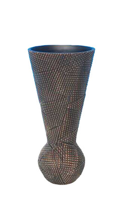 Uniquely Designed Resin Vase, Brown
