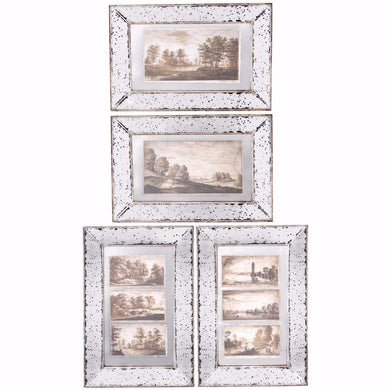 Vertiline Framed Countryside Prints- Set of 4