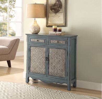 Winchell Vintage Console Table, Antique Blue