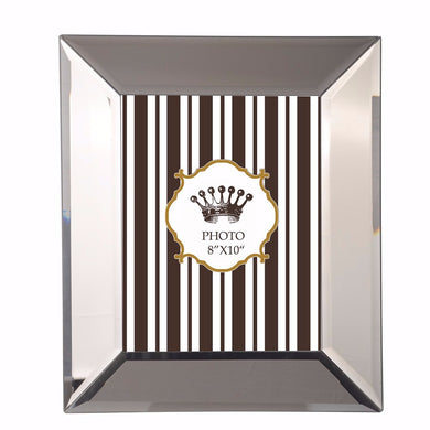 Visually Appealing MDF and Glass Photo Frame, Silver