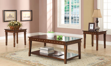 3Pc Pack Coffee/End Table Set, Walnut