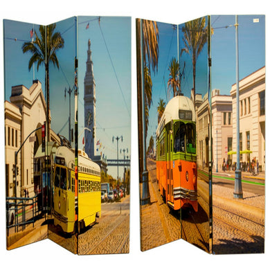 Alluring Canvas Room Divider, Multicolor