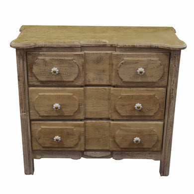 Vintage Style Spacious Wooden Dresser With 3 Drawers, Brown