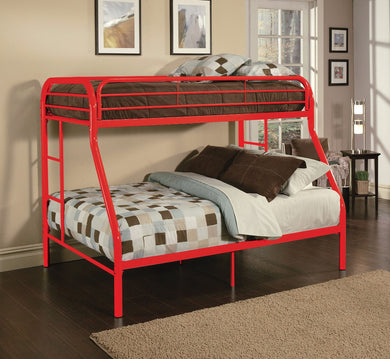 Twin/Full Bunk Bed, Red