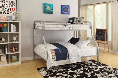Twin/Full Bunk Bed, Silver