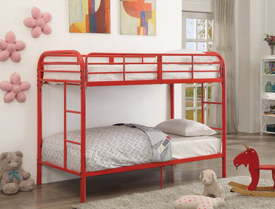Twin/Twin Bunk Bed, Red
