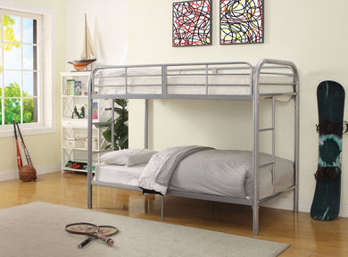 Twin/Twin Bunk Bed, Silver