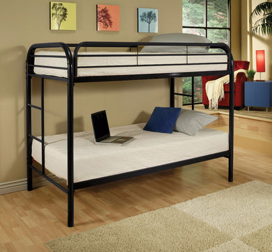 Twin/Twin Bunk Bed, Black
