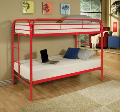 Twin/Twin Bunk Bed, Red