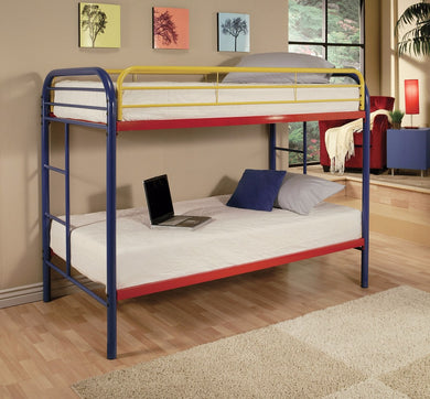 Twin/Twin Bunk Bed, Rainbow