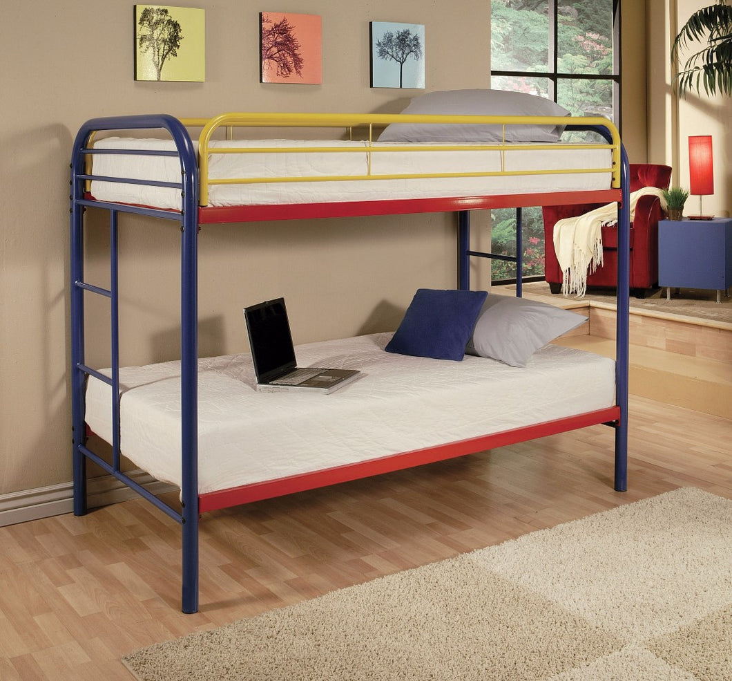 Twin/Twin Bunk Bed, Rainbow