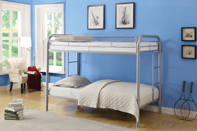 Twin/Twin Bunk Bed, Silver