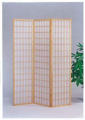 3-Panel Wooden Screen, Natural