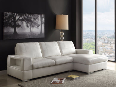 Trendy Polyurethane Sectional Sofa, Ivory