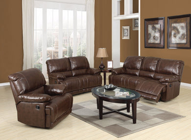 Voguish Sofa (Motion), Brown Bonded Leather Match
