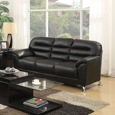 Voguish Sofa In Black Polyurethane
