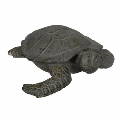 Antiquely Charmed Resin Turtle Decor, Green