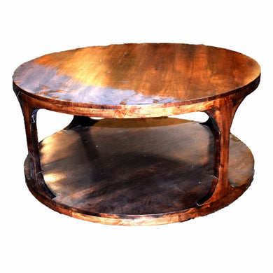 Well-designed Round Wooden Coffee Table, Brown